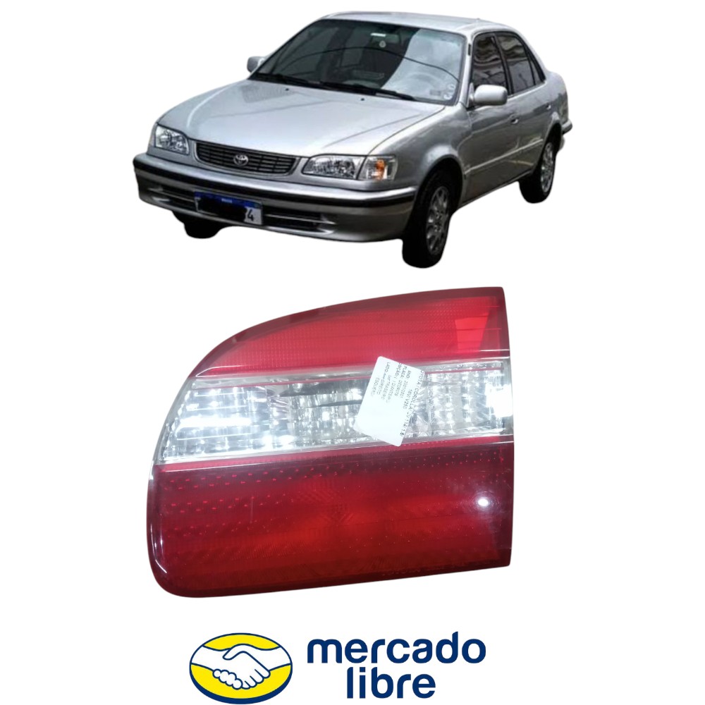 Lanterna Tampa Corolla 1998 Ao 2002 Lado Direito  Direito/passageiro Vermelho