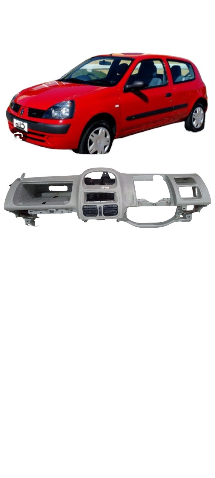 Capa Painel Tabelier Renault Clio 1.0 2003 A 2004 Cinza