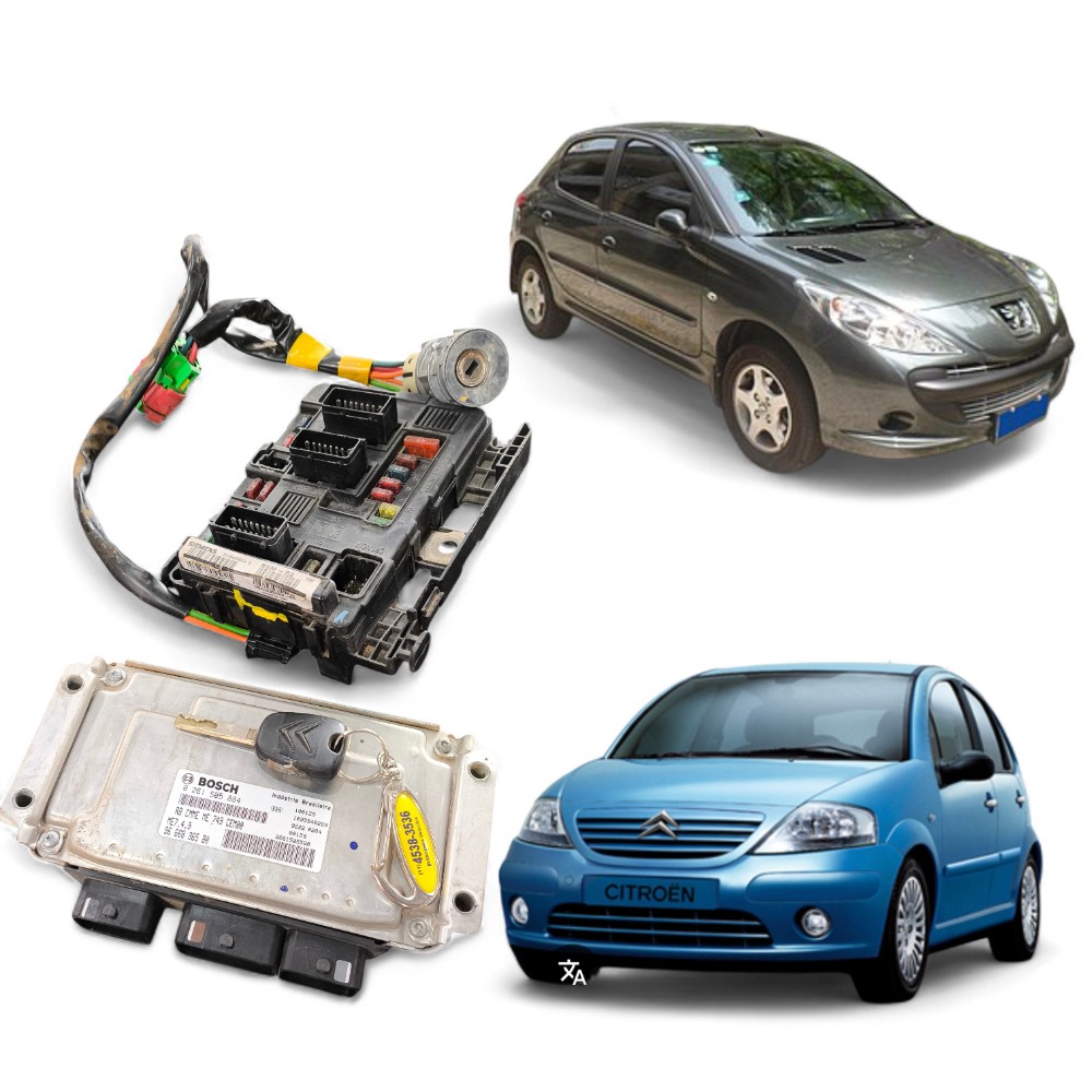 kit code módulo injeção C3 pegout 1.4 / 1.6 16v 0261S05884