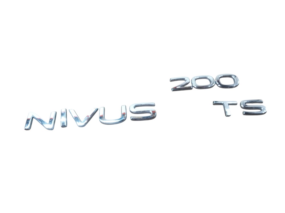 Emblema Traseiro Vw Nivus 2021 2022 Prata