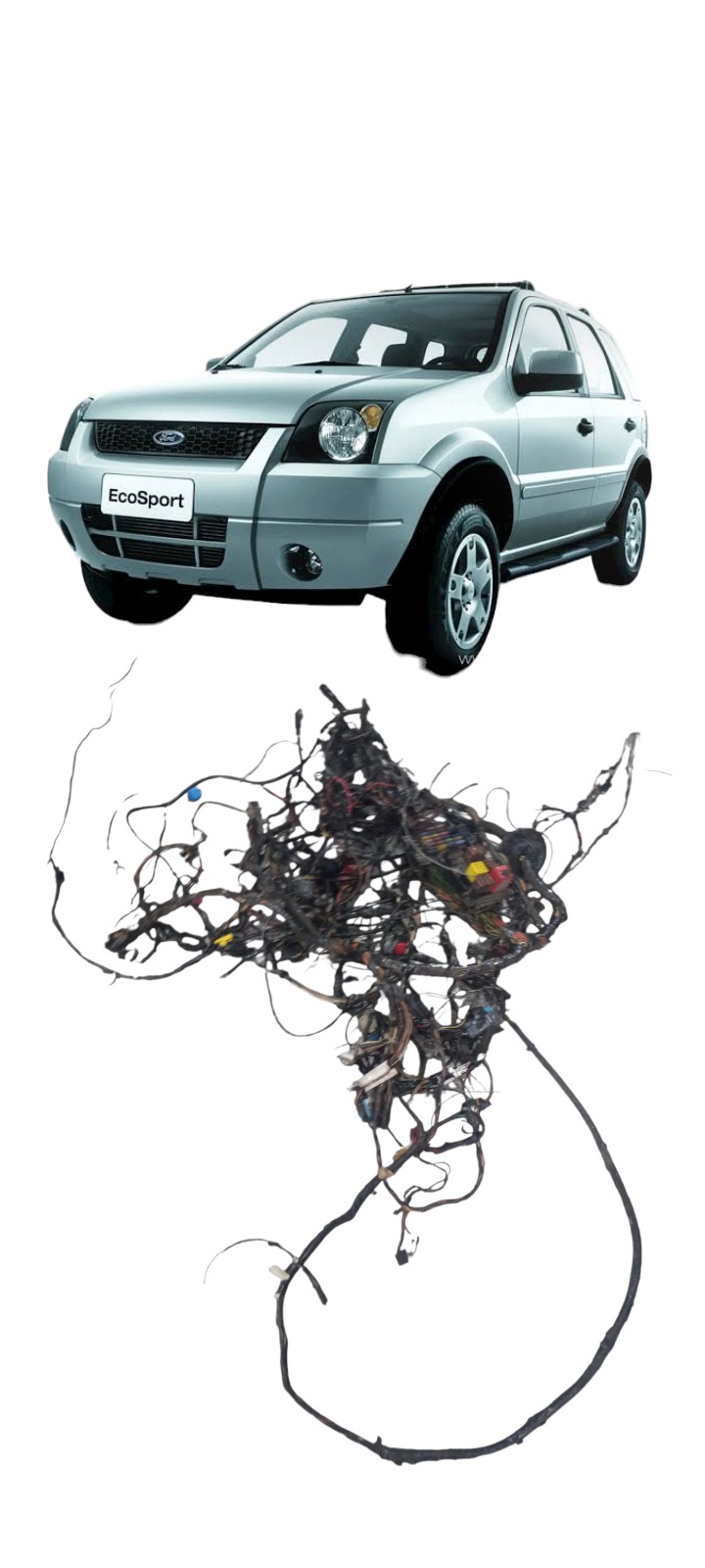 Chicote Principal Interno Com Caixa Fusível Ford Ecosport 03