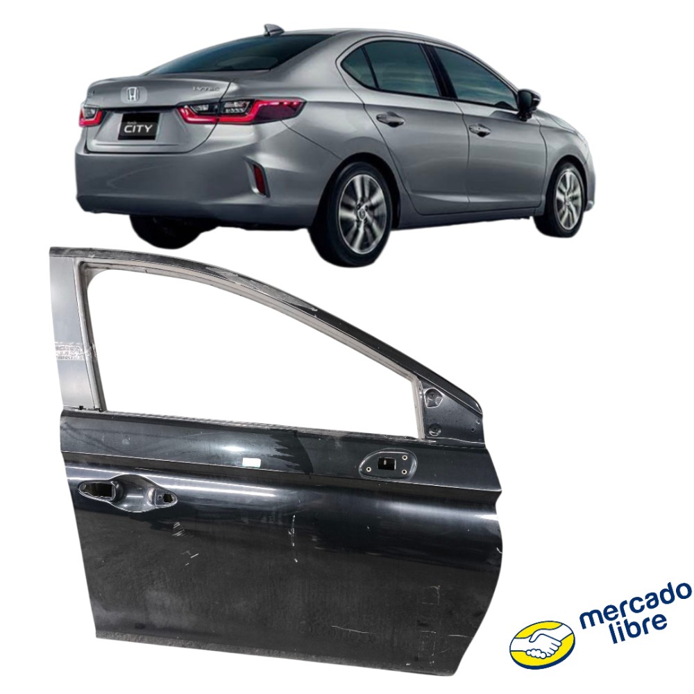 Porta Dianteira Direita Honda City 2020 2021 2022 2023 Sedan Dianteira Direito Preta