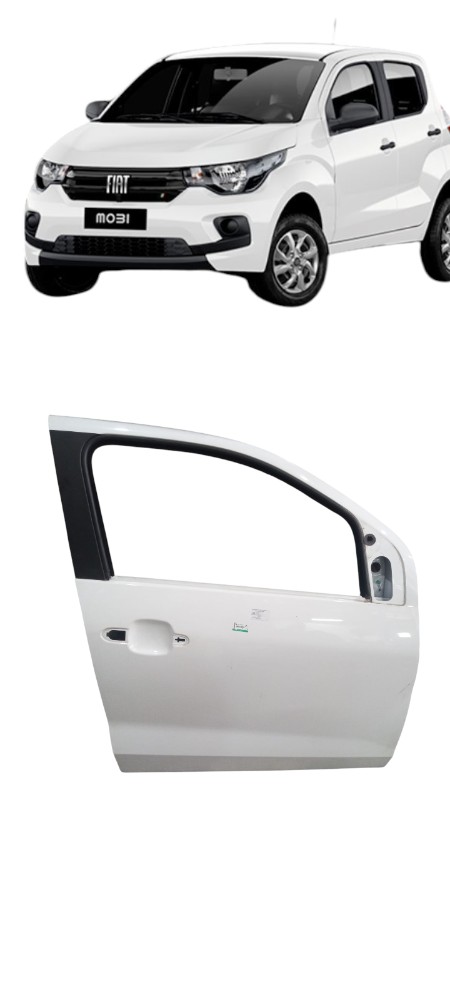 Porta Dianteira Direita Fiat Mobi Like 2019 A 2024 Original  Dianteira Direito Branco