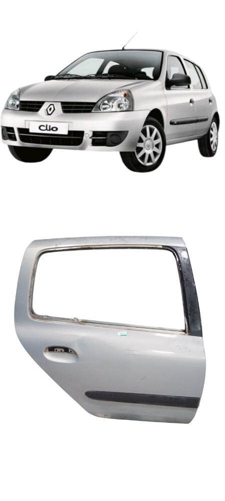 Porta Traseira Direita Renault Clio 2009 A 2011 Traseira Direito Cinza