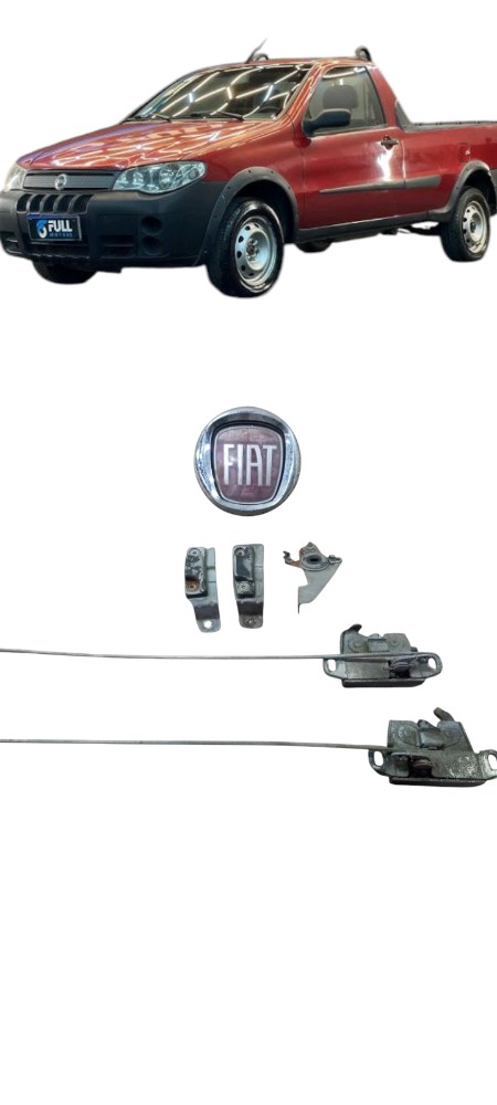 Conjunto Fechadura Tampa Traseira Fiat Strada  2012 Original