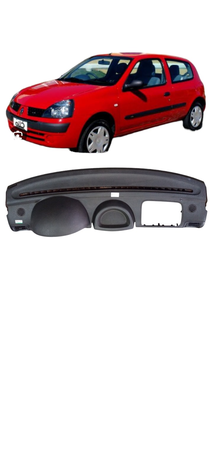 Capa Superior Painel Renault Clio 1.0 2003 A 2004 Preto Q