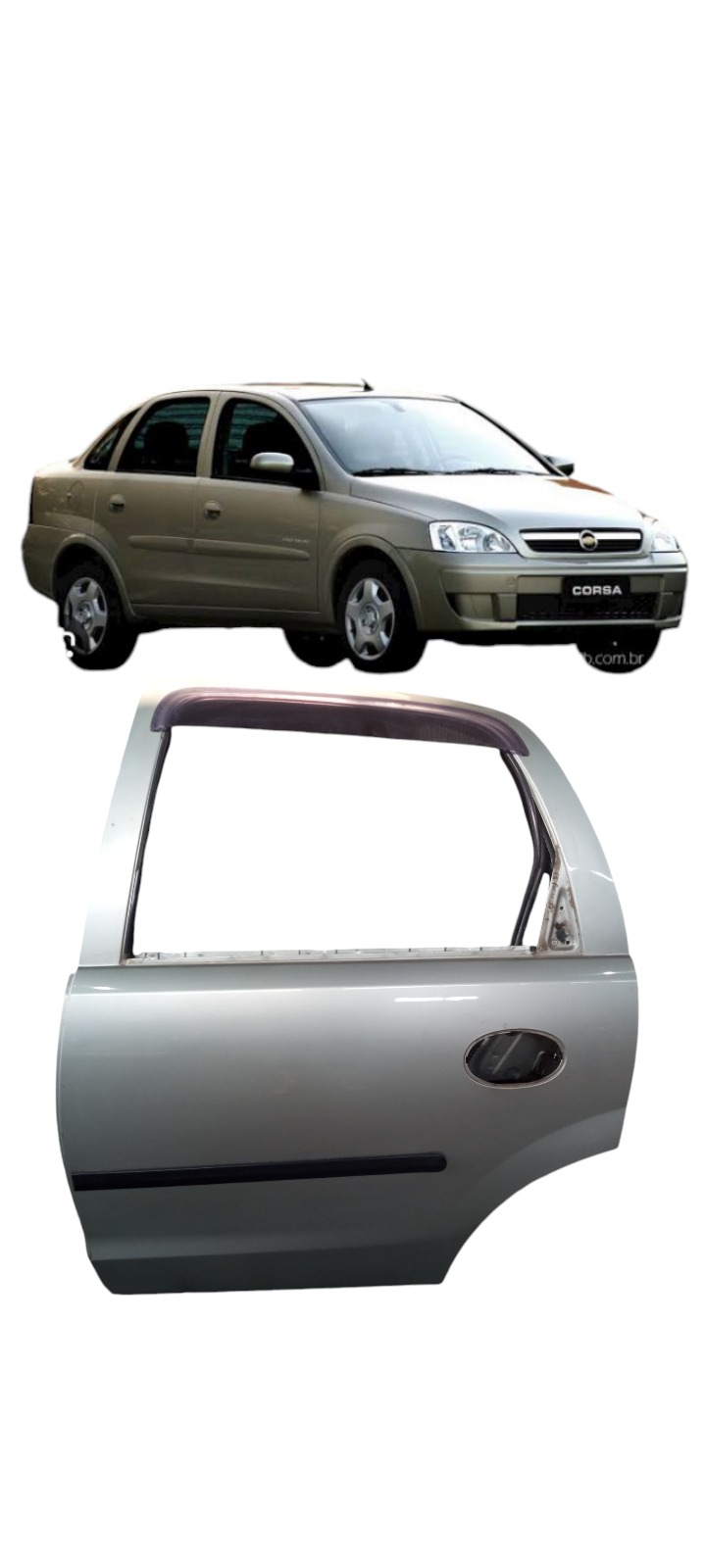 Porta Traseira Esquerda Gm Corsa Maxx 2008 So Lata Traseira Esquerda Cinza
