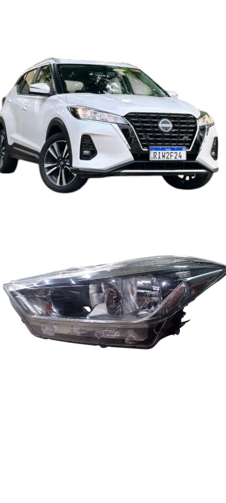 Farol Esquerdo Nissan Kicks 2021 Recuperar Orelhas Original  Esquerdo/motorista