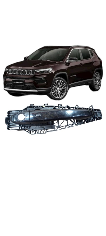 Macaneta Externa Dianteira Esquerda Jeep Compass 2022 Preto Traseira
