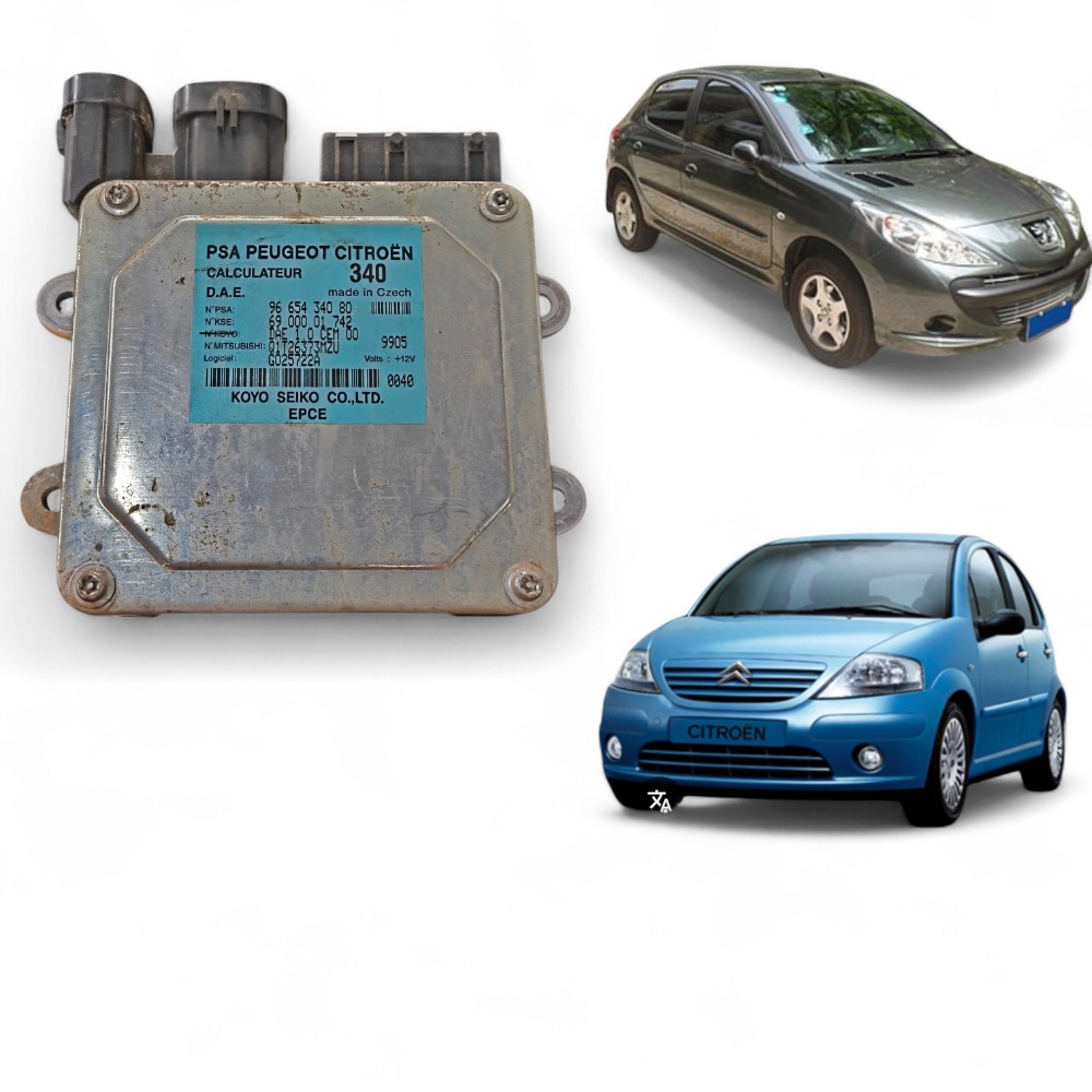 Modulo direção central elétrico 1.4 citroen c3 2004 a 2012