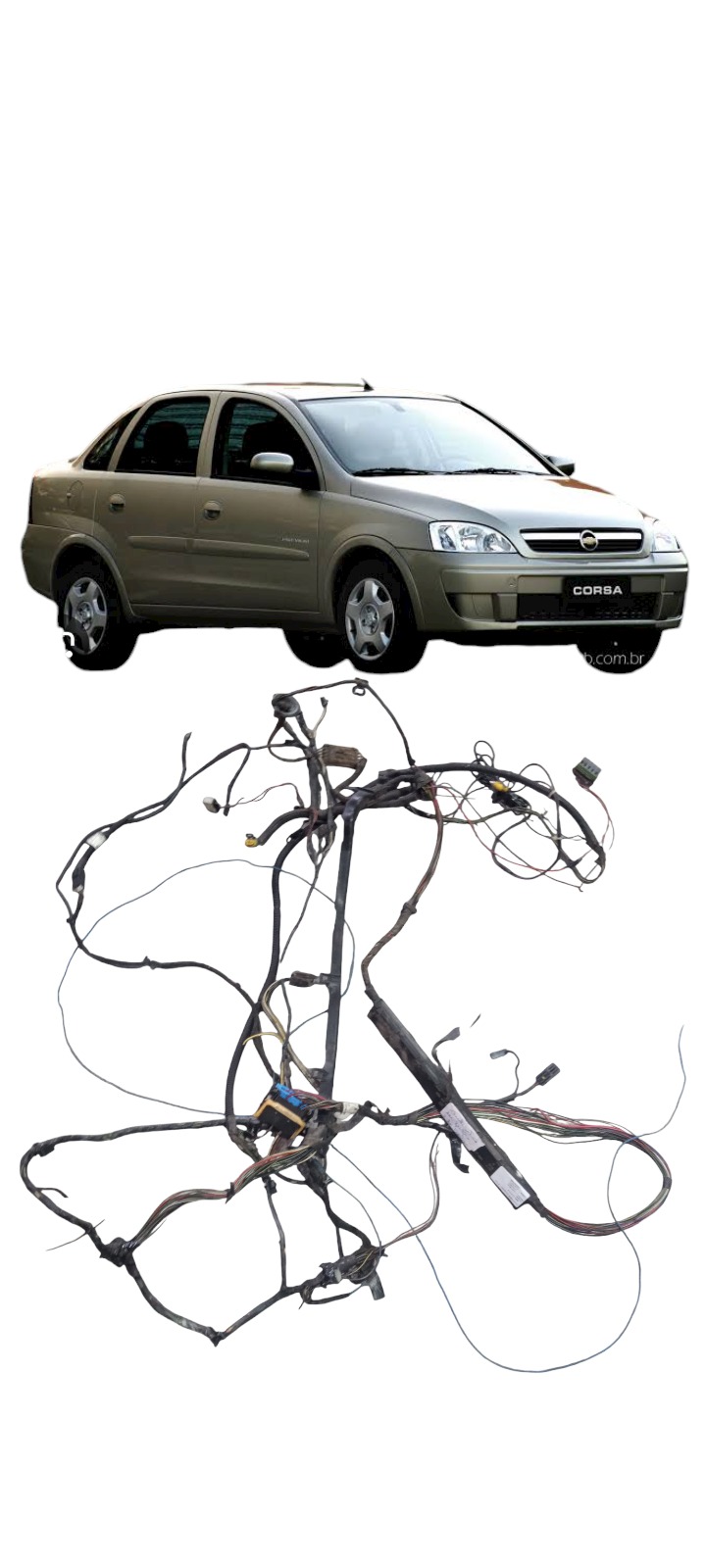 Chicote Interno Farol E Bomba Gm Corsa Max 2008 A 2009