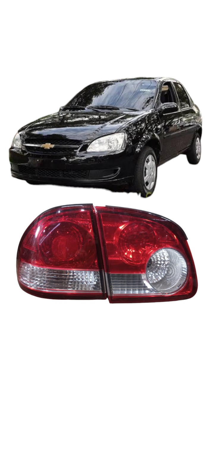 Par Lanterna Traseira Esquerda Gm Classic Ls 2011 Esquerdo Vermelho
