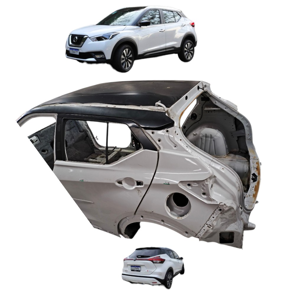 Traseira Com Teto Nissan Kicks 2015 Ao 2022 Branca