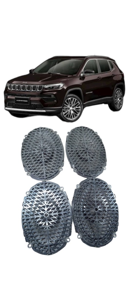 Jogo Alto Falante Portas Jeep Compass 1.3 2022 Preto