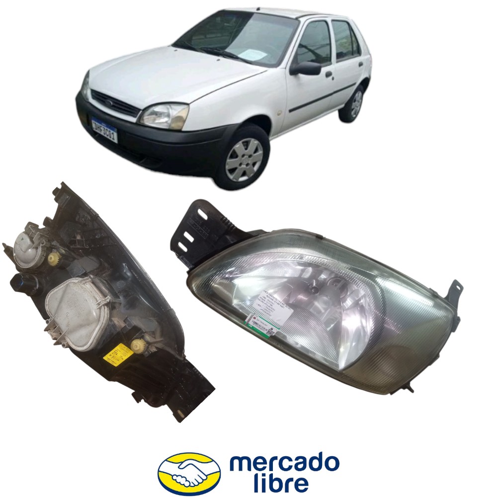 Farol Fiesta Courier Dianteiro Lado Esquerdo Usado. Esquerdo/motorista
