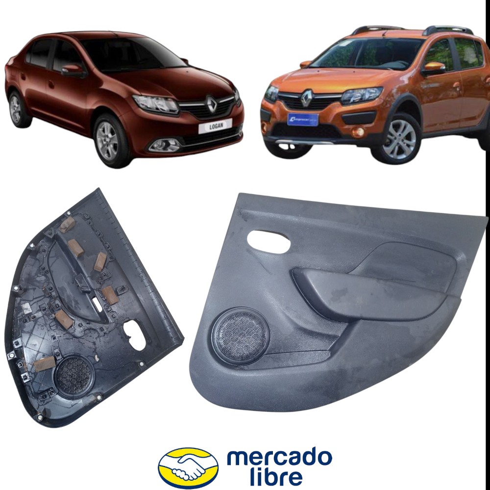 Forro Porta Traseiro Direito Renault Logan Sandero 2014 2020