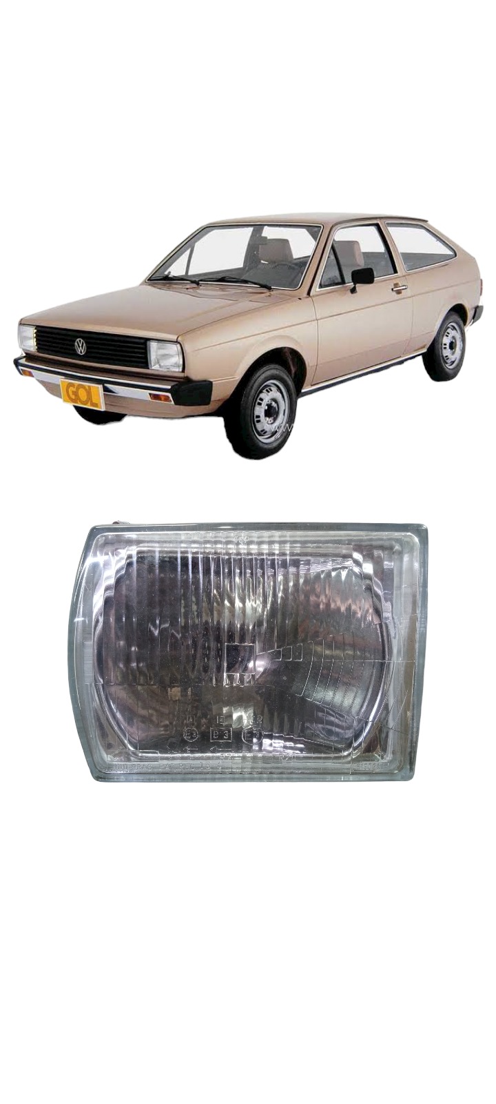Farol Direito Arteb  Vw Gol 1980 A 1993
