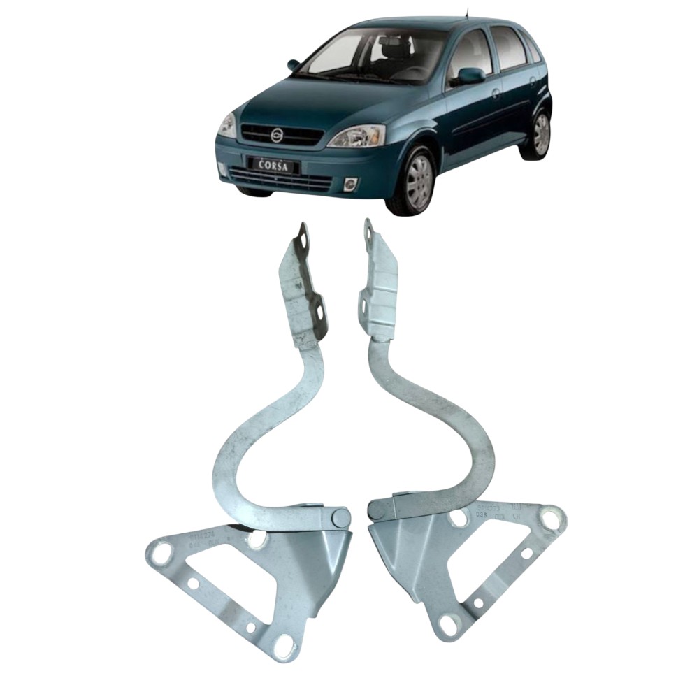 Par Dobradiça Capo Braço Dianteiro Gm Corsa 2002 A 2012