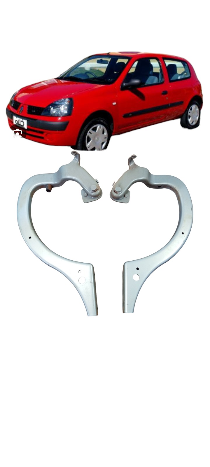 Par Dobradicas Tampa Traseira Renault Clio 2003 A 2007