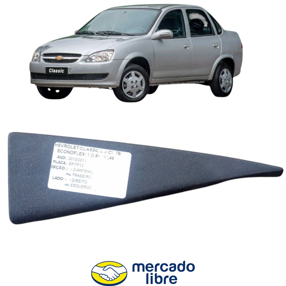 Moldura Interna Traseira Esquerda Corsa Classic  2002 A 2010