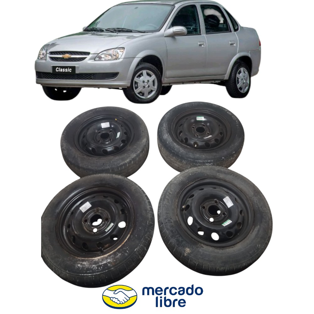 Jogo De Roda Aço Aro 13 Corsa Classic 2009 2010 2011