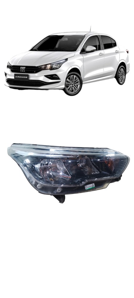 Farol Direito Fiat Cronos Argo 2021 A 2023 Recuperar Olhera Direito/passageiro