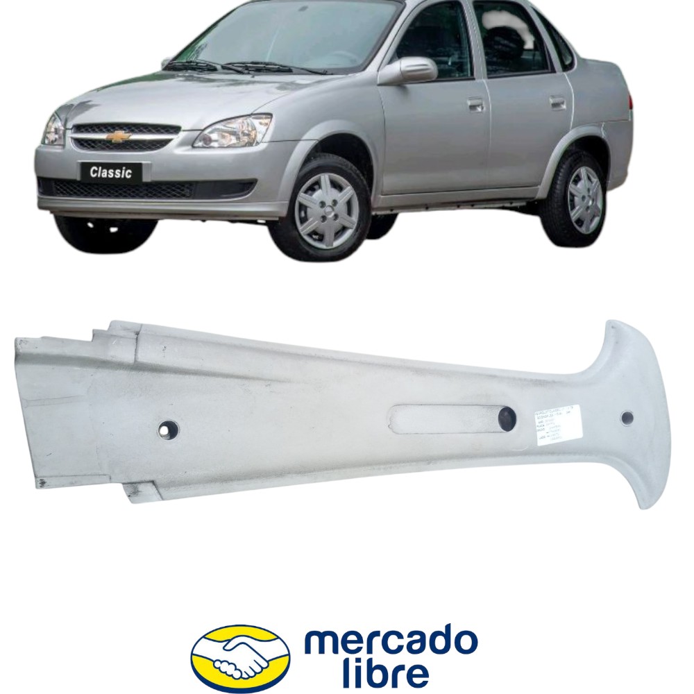 Moldura Coluna Cinto Central Corsa Classic 08 A 16 Tras Esq