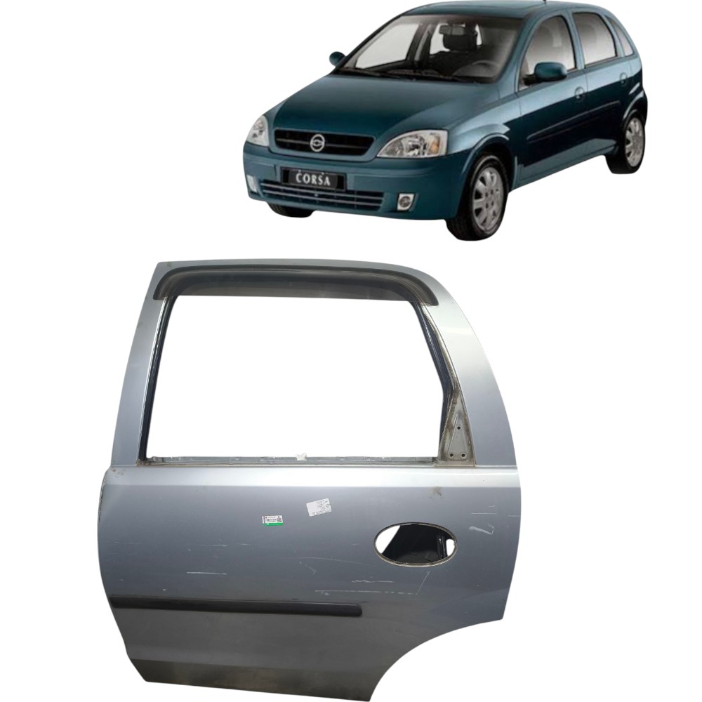 Porta Traseira Esquerda Corsa Hat Montana 03 04 05 06 07 08  Traseira Esquerdo Prata