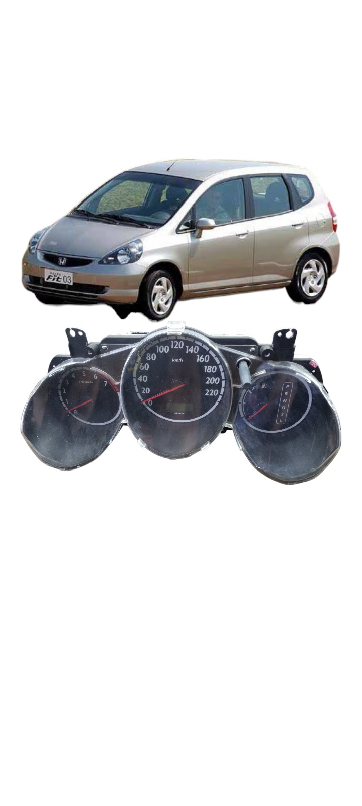 Painel Instrumento Honda Fit 2004 A 2014 Preto