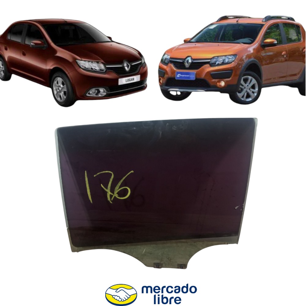 Vidro Porta Traseira Esquerdo Renault Sandero 2015