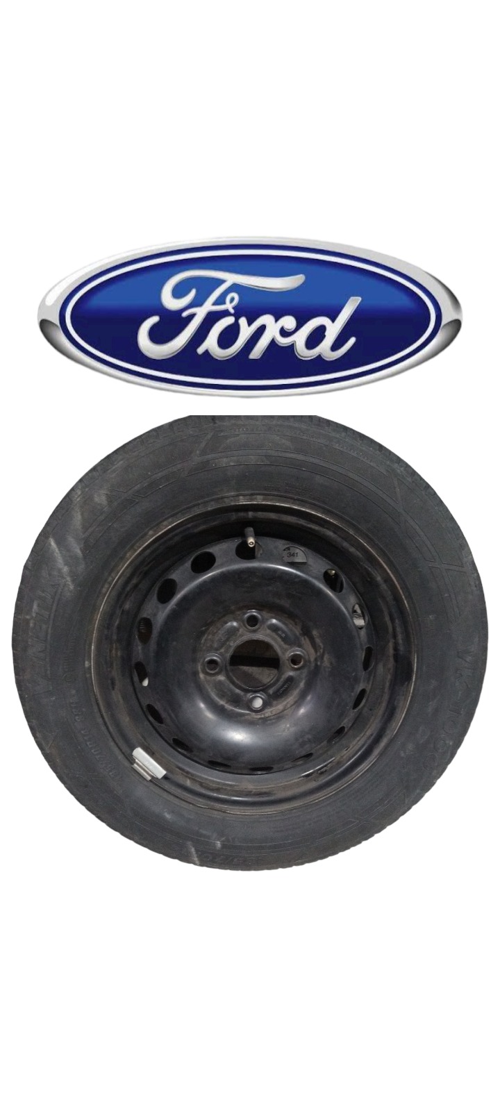 Roda De Ferro Com Pneu Meia Vida Linha Ford