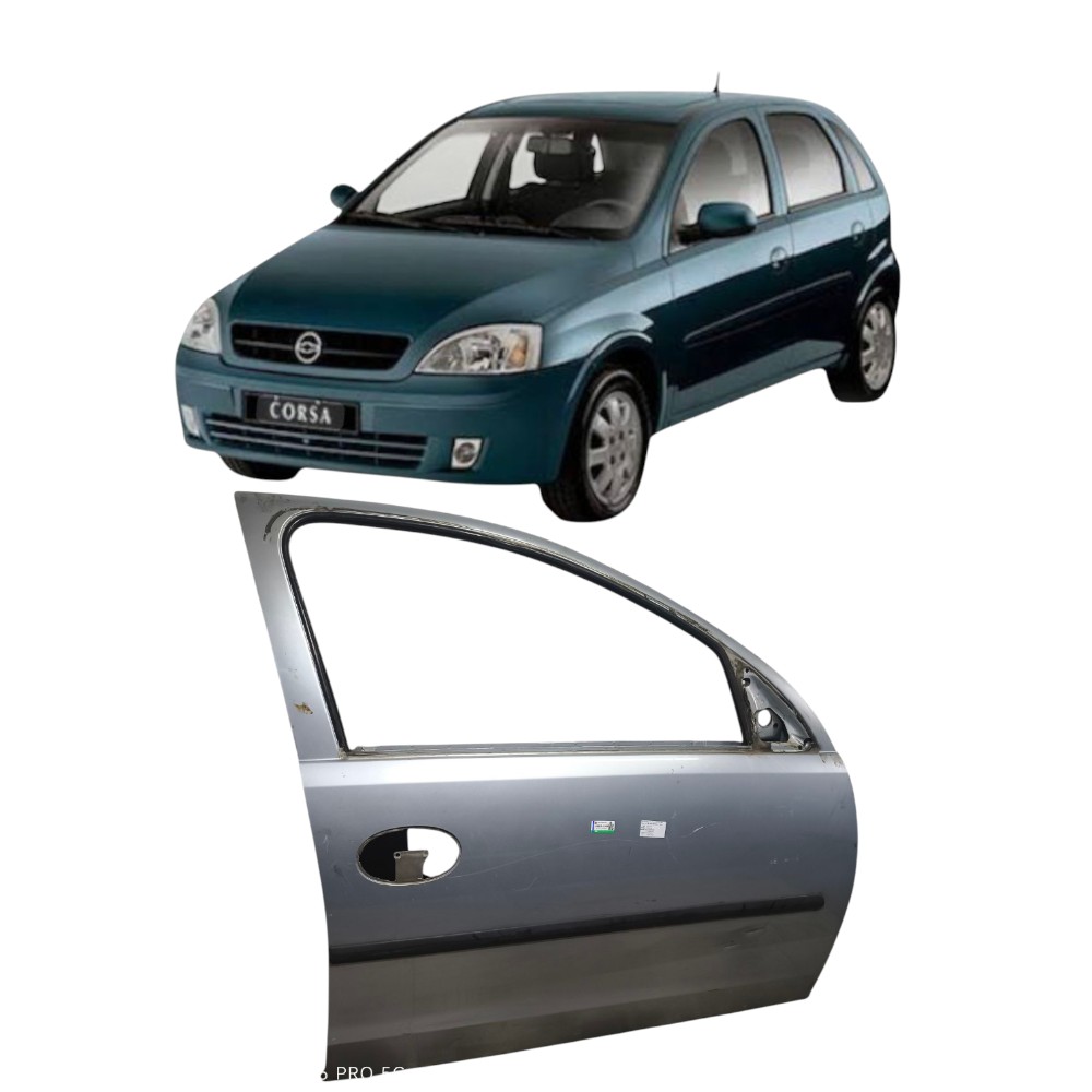 Porta Dianteira Direita Gm Corsa Montana 2005 2006 2007 2008 Dianteira Direito Prata