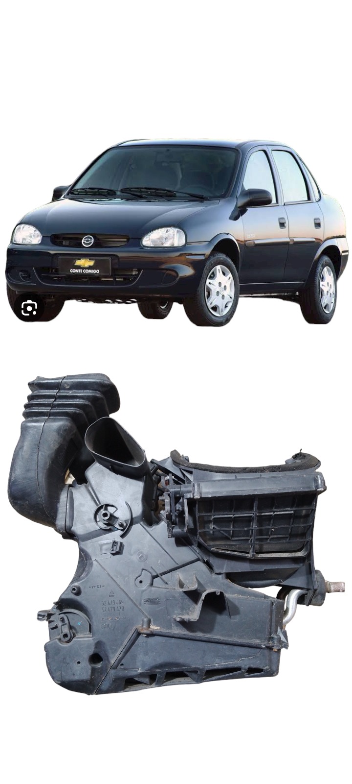 Caixa Evaporadora Ar forçado Corsa Classic 2008 2010 Origina