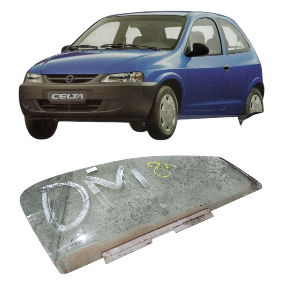 Vidro porta lado direito celta 2001 ao 2006 2 portas