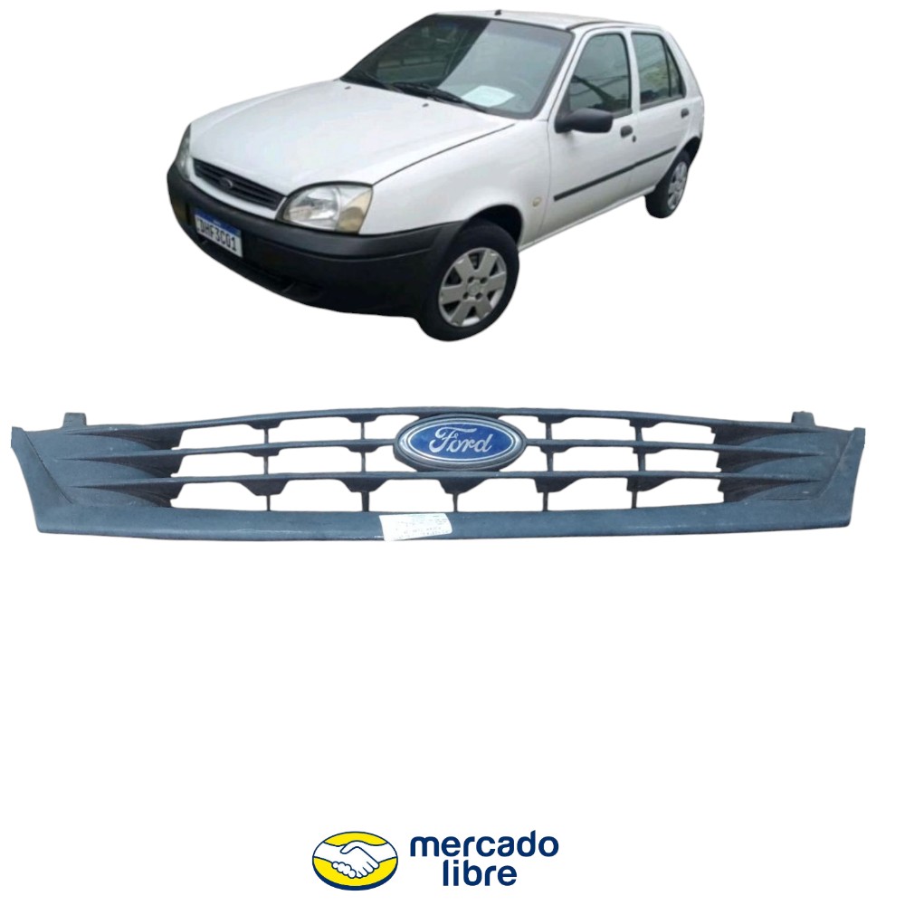 Grade Radiador Fiesta 2000 A 2006  Preta