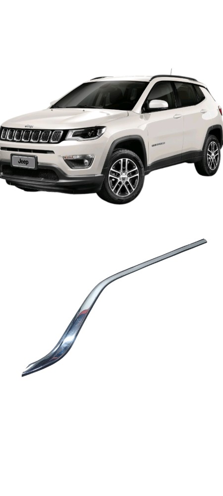 Friso Lateral Traseiro Direito Jeep Compass 2022 Detalhe Prata
