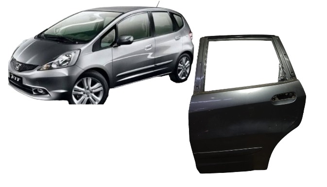 Porta Traseira Esquerda Honda Fit 2010 So Lata Com Amassado  Dianteira Esquerda Preto