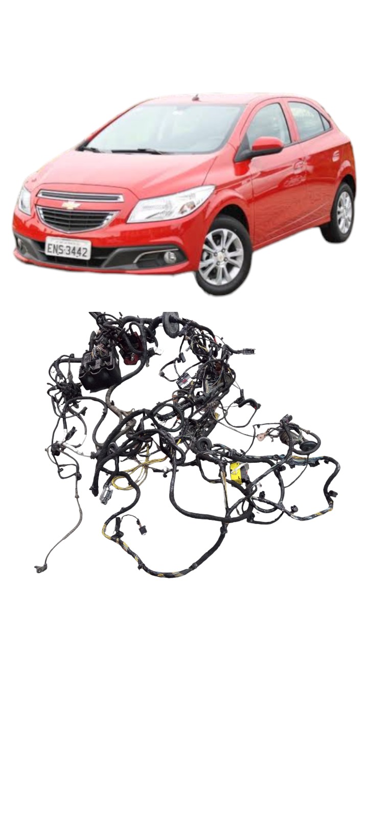 Chicote Frontal Com Caixa Fisivel Gm Onix Prisma 2010 A 2020