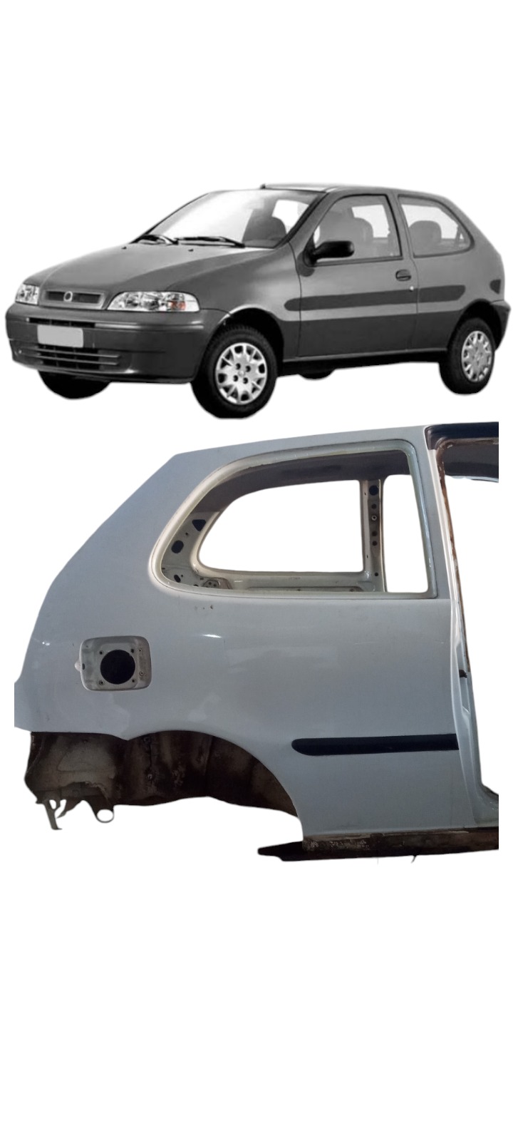 Lateral Traseira Direita Fiat Palio Fire 1.0 2003 A 2004