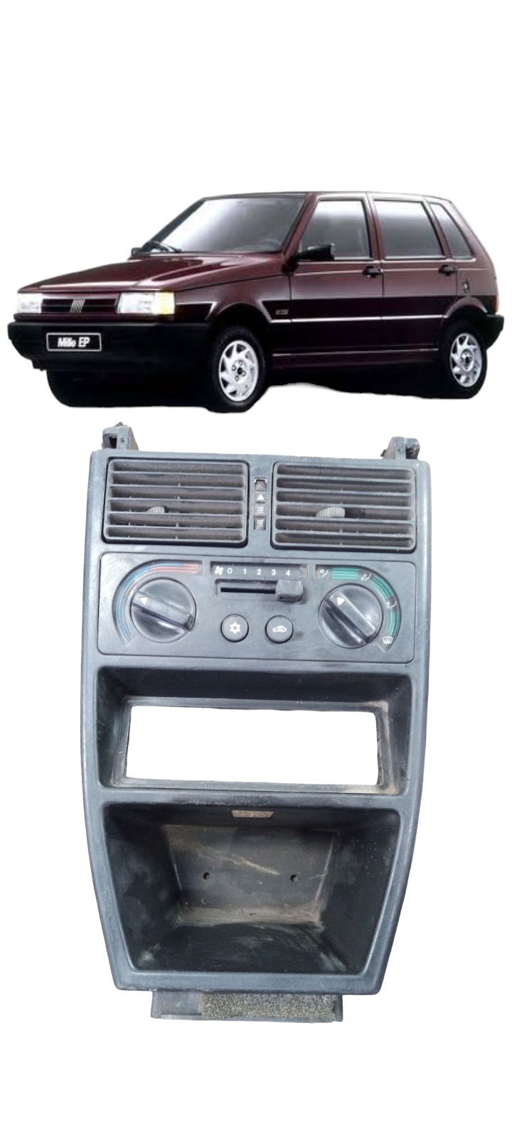 Moldura Painel Central Com Difusor Fiat Uno 1992 A 2000