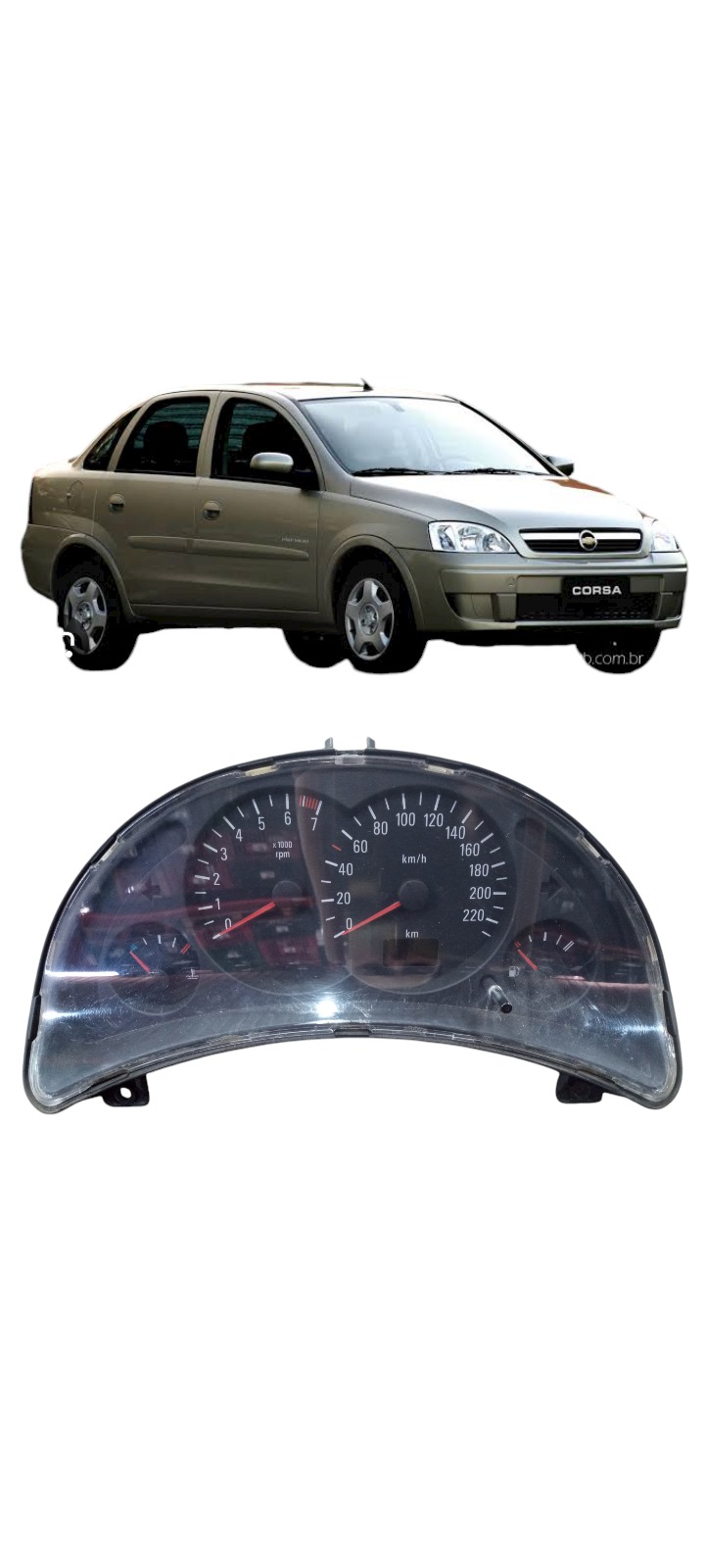 Painel Instrumento Gm Corsa Max Joy 2008 A 2012 Preto