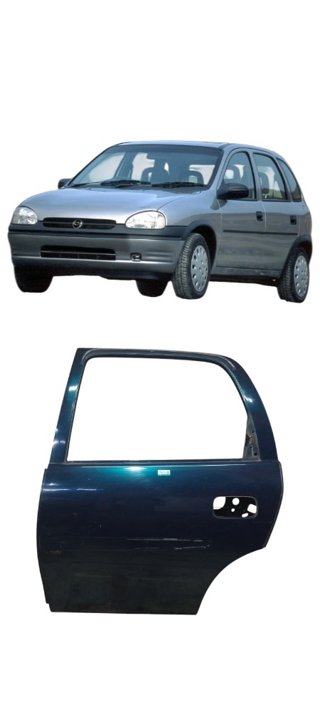 Porta Traseira Direita Chevrolet Corsa Super 98 A 2010  Traseira Esquerdo Azul