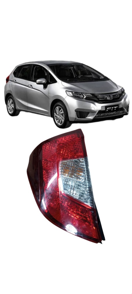 Lanterna Esquerda Honda New Fit 1.5 2015 A 2021 Com Detalhe Esquerdo Vermelho