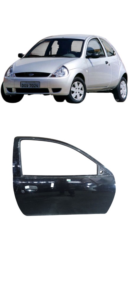 Porta Dianteira Direita Ford Ka 2p 2002 A 2007 Original  Dianteira Direito Preto