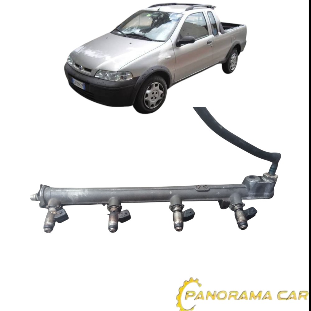 Flauta C/Bico Injetor Fiat Strada 2000-2002
