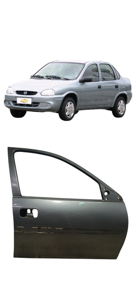 Porta Dianteira Direita Chevrolet Corsa Classic 1998 A 2012  Dianteira Direita Cinza