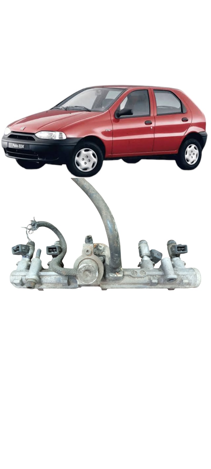 Flauta Injecao Bico Injetor 1.0 Fiat Palio Uno 1995 A 2000