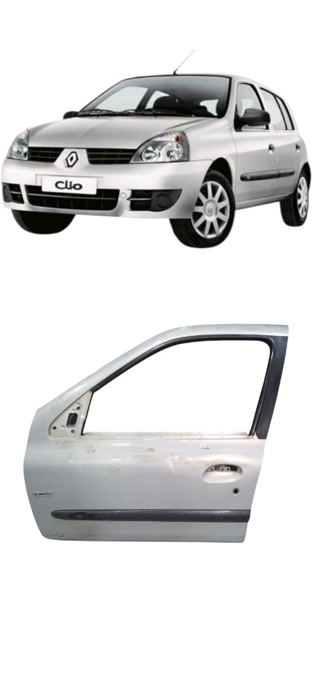 Porta Dianteira Esquerda Renault Clio 2008 A 2012 Original  Dianteira Esquerda Cinza