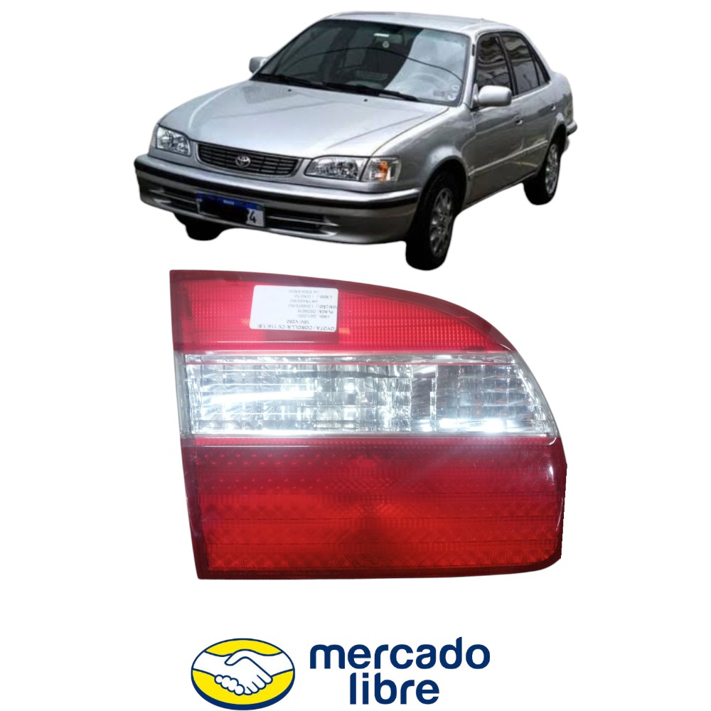 Lanterna Tampa Corolla 1998 Ao 2002 Lado Esquerdo  Esquerdo/motorista Vermelho