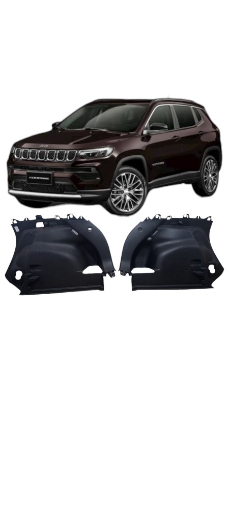 Par Bagagito Forro Lateral Porta Malas Jeep Compass 2022 Preto